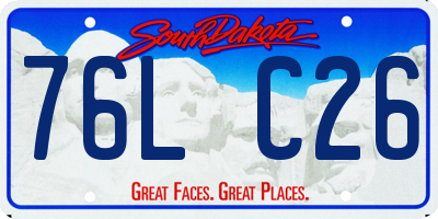 SD license plate 76LC26