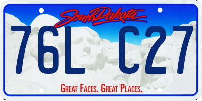 SD license plate 76LC27