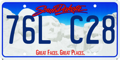 SD license plate 76LC28