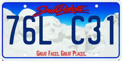 SD license plate 76LC31