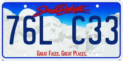 SD license plate 76LC33