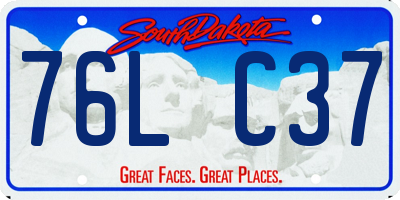 SD license plate 76LC37