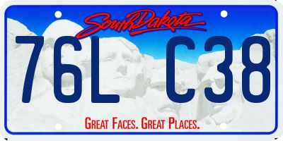 SD license plate 76LC38