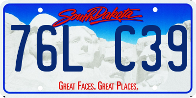 SD license plate 76LC39