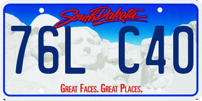SD license plate 76LC40