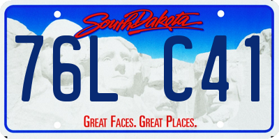 SD license plate 76LC41