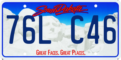 SD license plate 76LC46