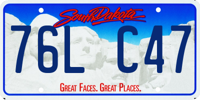 SD license plate 76LC47