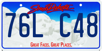 SD license plate 76LC48