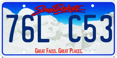 SD license plate 76LC53