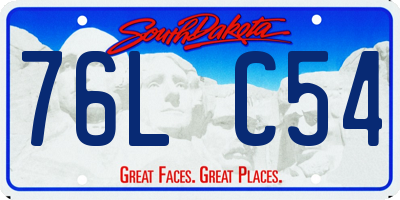SD license plate 76LC54