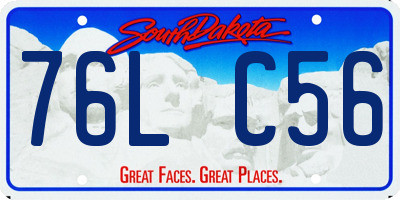 SD license plate 76LC56