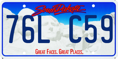 SD license plate 76LC59