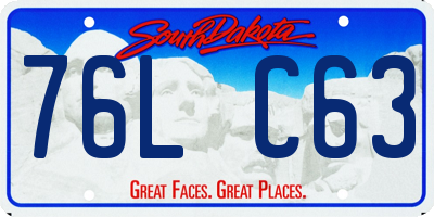 SD license plate 76LC63