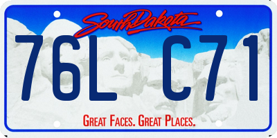 SD license plate 76LC71