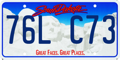 SD license plate 76LC73