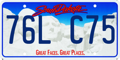 SD license plate 76LC75