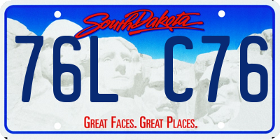 SD license plate 76LC76