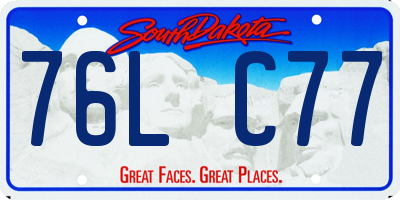 SD license plate 76LC77
