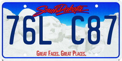 SD license plate 76LC87