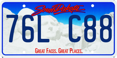 SD license plate 76LC88