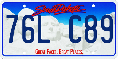 SD license plate 76LC89