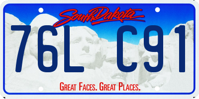 SD license plate 76LC91