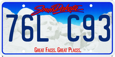 SD license plate 76LC93
