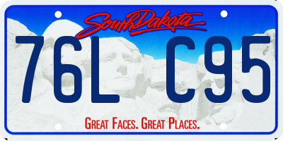 SD license plate 76LC95