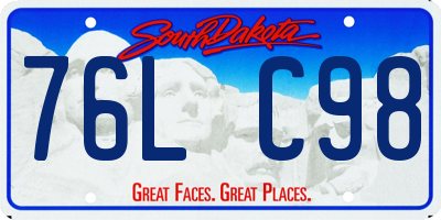 SD license plate 76LC98