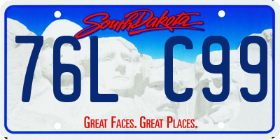 SD license plate 76LC99