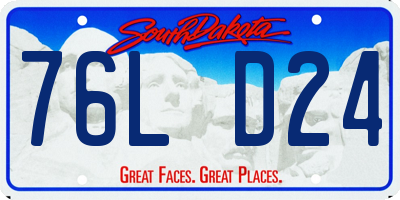SD license plate 76LD24
