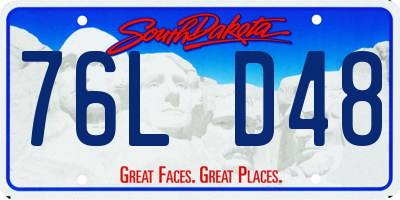 SD license plate 76LD48
