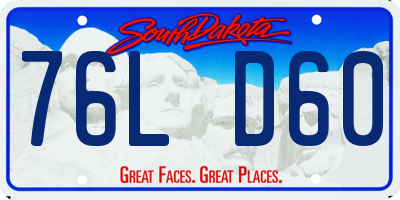 SD license plate 76LD60