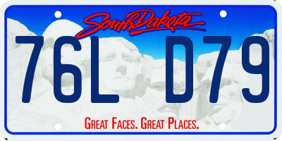 SD license plate 76LD79