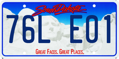 SD license plate 76LE01