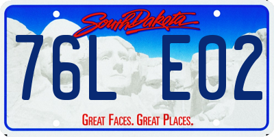 SD license plate 76LE02
