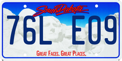 SD license plate 76LE09
