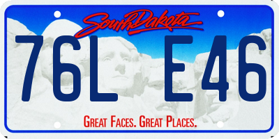 SD license plate 76LE46