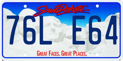 SD license plate 76LE64