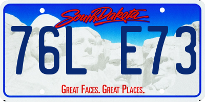 SD license plate 76LE73