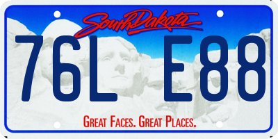 SD license plate 76LE88