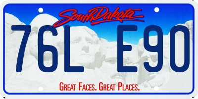 SD license plate 76LE90
