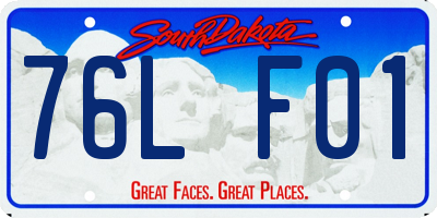 SD license plate 76LF01