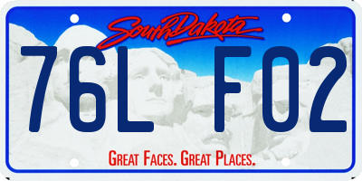 SD license plate 76LF02