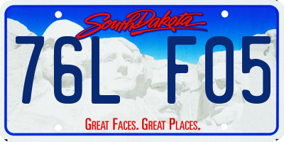 SD license plate 76LF05
