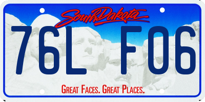 SD license plate 76LF06