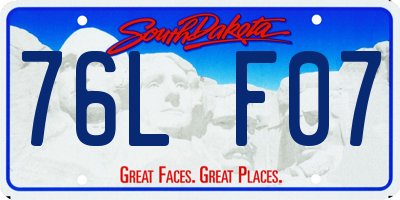 SD license plate 76LF07