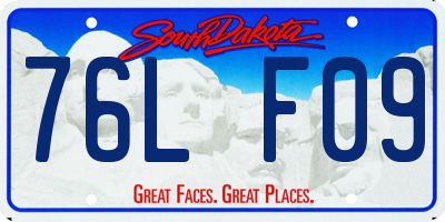SD license plate 76LF09
