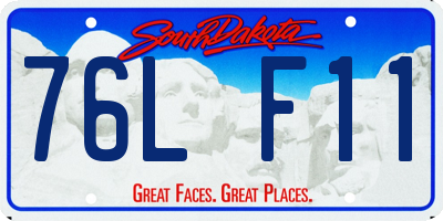 SD license plate 76LF11